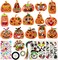 Halloween Pumpkin Shape Foam Stickers Set,DIY Self-Adhesive Halloween Craft Kit for Kids Decoration,Halloween Foam Pumpkin Craft Kit Unfinished Pumpkins Stickers